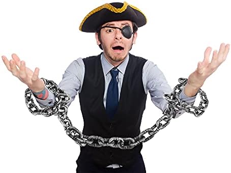 10 Pack 6 Feet Halloween Chains Plastic Prison Chains Props for Halloween Haunted House Decor Role Playing Props