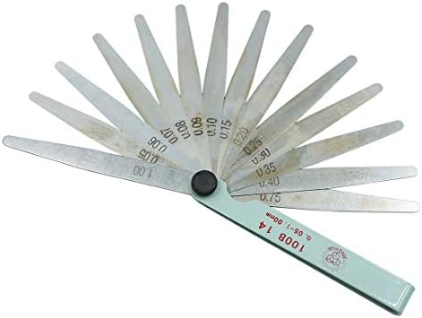 uxcell 14 Blade Master Feeler Gauge Car Spark Plug Gap Metric Measuring Tool 0.05-1mm by uxcell