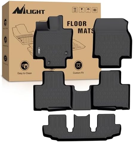 Nilight TPE Floor Mats for Toyota Highlander w/Center Console