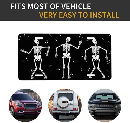 Dancing Skeletons Music Front License Plate 6" * 12" for Women