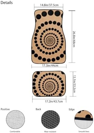 Dot Floor Mats All Weather Car 1st & 2nd Floor Mats Interior Carpet Universal for SUV Sedan Car Trucks