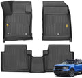 CAT® JustFit™ 3D All Weather Floor Mats for Ford Bronco Sport ONLY 2021-2026, Custom Fit Heavy-Duty Rubber Car Mats Full Set for 4 Door Models, (Not for Rubberized Floors)
