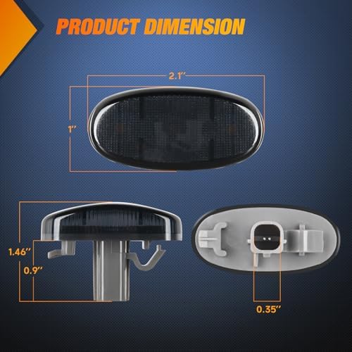 Nilight Wheel Fender Side Marker Lights For 2011-2022 Ford F250 F350 F450