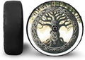 Tree of Life Spare Tire Cover with Camera Hole, Wheel Protector Tyre Cover Weatherproof Universal for Trailer RV SUV Truck Travel Trailer Camper, Accessories 18" Fits Tire Diameter 33"-34"