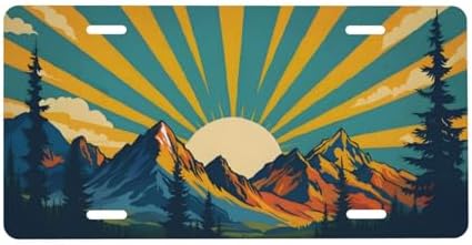 Adventure Mountain Sunrise Front License Plate 6" * 12" for Women