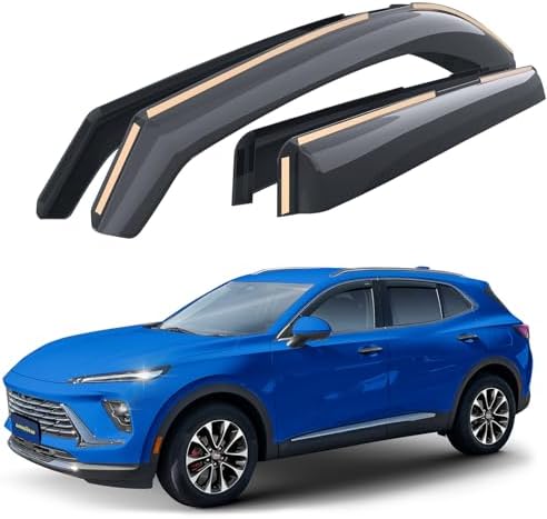 Goodyear Shatterproof in-Channel Window Deflectors for Buick Envision 2021-2026, Rain Guards, Window Visors for Cars, Vent Deflector, Car Accessories, 4 pcs - GY008461