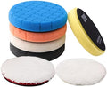 Buffing Polishing Pads, 7Pc 5.5 Inch Face for 5Inch 125mm Backing Plate Compound Buffing Sponge Pads Cutting Polishing Pad Kit for Car Buffer Polisher Compounding, Polishing and Waxing -PPTYS5SET by ZFE