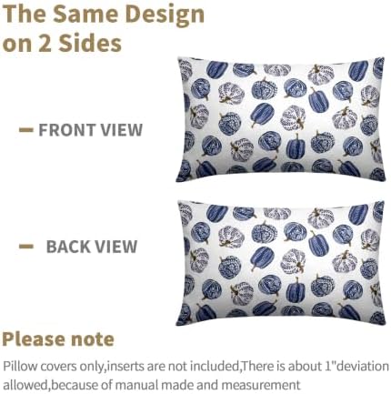 Fall Chinoiserie Pumpkin Throw Pillow Covers 12x20 Set of 2 Autumn Blue White Porcelain Thanksgiving Pillow Covers Autumn Pillowcase for Kitchen Sofa Cushion Outdoor Bedroom Decoration - Image 6