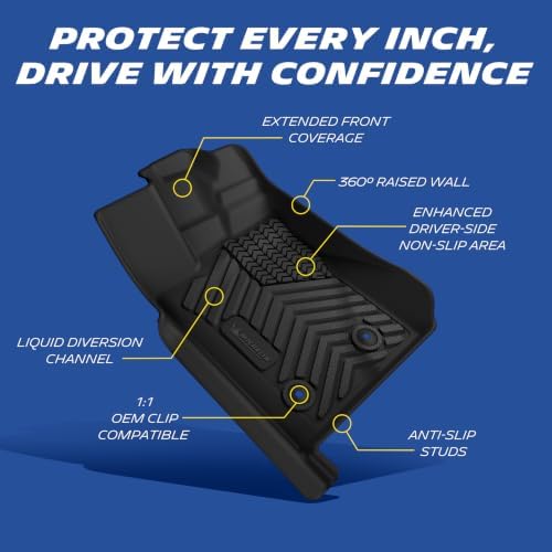 Michelin Vehicle Mat for 2024-2026 Ford Ranger SuperCrew Cab Carpet Floor