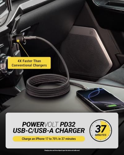 Scosche PowerVolt Power Delivery 32W Dual Port USB-C Car Charger Adapter