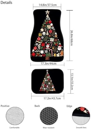 Christmas Tree Car Floor Mats Set of 4
