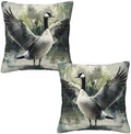 Ink Wash Painting Goose Throw Pillow Covers 18x18 inch Set of 2 Pillow Case Cushion Cover for Home Sofa Couch Living Room Car Decor by Mshutbna