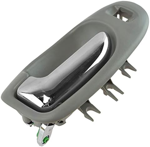 TRQ Front Left Interior Door Handle Chrome & Light Gray Drivers Side