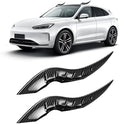 2PCS 3D Dragon Horn Shaped Car Roof Decal Cool Creative Devil Horn Vehicle Head Decor No-Drill Install Exterior Accessories Universal for Automobile Sedan SUV Pickup Truck-Black Carbon Fiber
