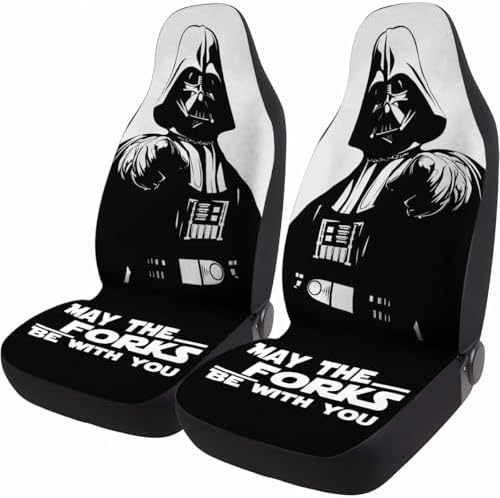 GENANY Dark Space Figure Car Seat Covers, 2-Piece Front Seat Set