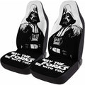 GENANY Dark Space Figure Car Seat Covers, 2-Piece Front Seat Set