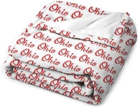 Socira Ohio Map State Flag Blanket Throw Blanket Ohio Map State Flag Gifts for Women Men Soft Sofa Throws for Travel Camping Bed Home Decor Car Birthday Gift 40"*50" （100 * 130cm） - Image 3