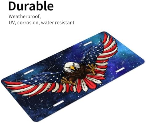 American Flag Eagle Front License Plate 6" * 12" for Women