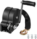 VEVOR Boat Winch, 1600 lbs Hand Winch, Heavy Duty Manual Rope Crank with 20ft Orange Polyester Strap, Portable Two-Way Ratchet, 2 Speed Switchable, Anti-Slip Handle Gear for Boat Trailer ATV Towing by VEVOR