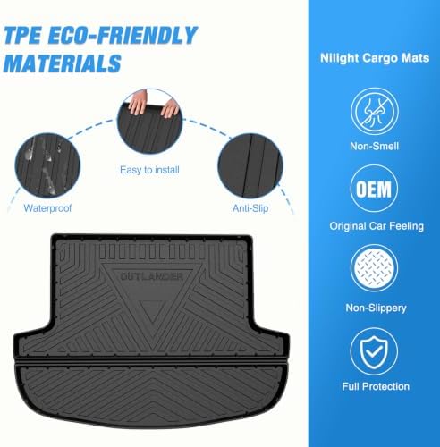 Nilight Cargo Mat for Mitsubishi Outlander Without Subwoofer 2016-2021