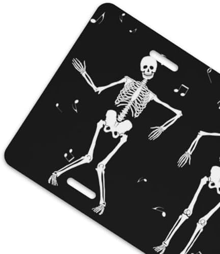 Dancing Skeletons Music Front License Plate 6" * 12" for Women
