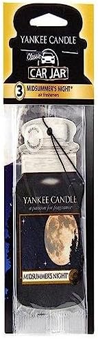 Yankee Candle Paper Car Jar Hanging Air Freshener MidSummer's Night Scent - 3 Pack by YankeeCandle