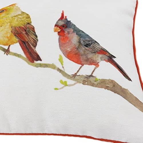 JWH Birds Accent Pillow Case Chenille Cushion Cover Decorative White Fall Pillowcase Print Animal Throw Pillow Cover for Home Sofa Car Bed Living Room Decor Sham Gift 14 x 28 Inch Yellow - Image 5