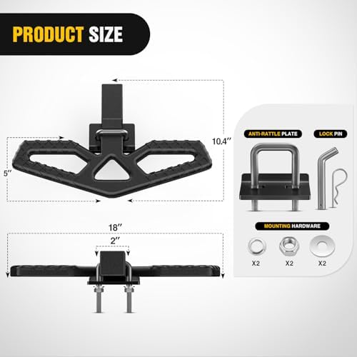 Nilight Tow Hitch Step Bar 2" Receiver Bumper Guard for Pickup Truck SUV