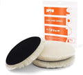SPTA Wool Buffing Polishing Pads, 3Pcs 6 Inch (150mm) Wool Cutting Pad, Wool Compounding Pad, Buffing and Polishing Pads for 6 Inch Car Polisher Compounding, Polishing, Buffing by SPTA