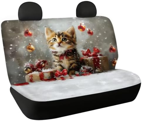 Cat Cars Backseat Covers,Seat Cushion for Rear Seat Non-Slip Car Seat Covers,Auto Car Vehicle Long Rear Bench Seat Cover Protective Cushion Mat