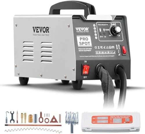VEVOR Stud Welder Dent Repair Kit, 110V Auto Body Spot Welding Dent Puller Machine with 7 Welding Modes & Adjustable Power, 1.8KW Spot Welder Dent Removal Tool for Car, Truck Dent Repair by VEVOR