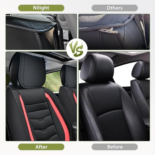Nilight Car Seat Covers Custom Fit 2008-2024 Toyota Tundra Full Set