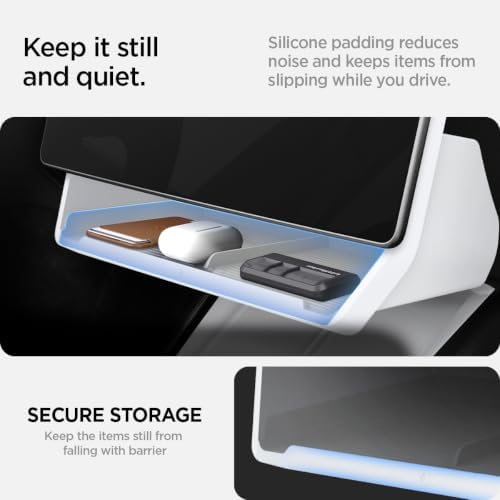 Spigen Under Screen Storage Organizer for Tesla Model Y Juniper - White