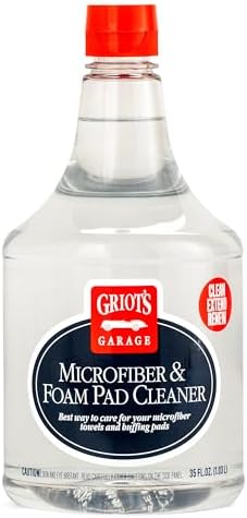 Griot's Garage Microfiber and Foam Pad Cleaner, Removes Polish, Wax, and Sealant Residue, Restores Your Car Cleaning Cloths' Effectiveness, 11078, 35 oz by GriotsGarage