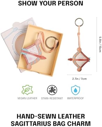 Zodiac Horoscope Bag Charm - Unique Purse Charm Keychain for Backpacks