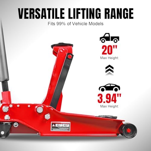 Big RED 4 Ton (8,000 lb) Hydraulic Low Profile Service Floor Jack - Image 4