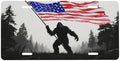 Bigfoot Vintage American Flag Front License Plate 6" * 12" for Women