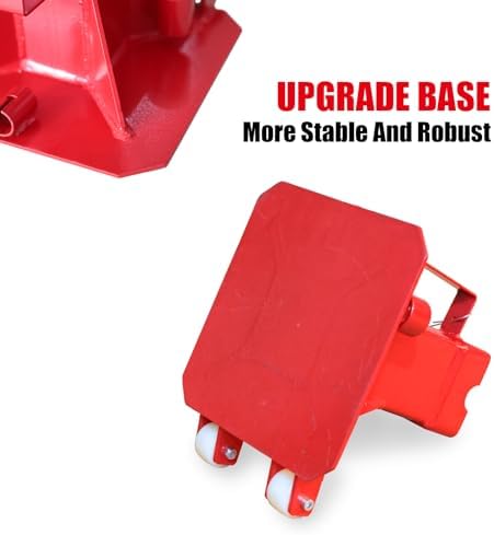 Big RED Torin 7 Ton Heavy Duty Jack Stands: Pin Style Jack Stand with 2 Casters and Handle, Easily Portable Car Stand for SUV, Trucks and Pick Ups - Red - Image 7