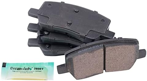 TRQ Rear Ceramic Brake Pad Set Includes Contact Point Grease