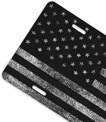 Retro White American Flag Front License Plate 6" * 12" for Women