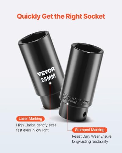 VEVOR 91-Piece 1/2" Drive Impact Socket Set, Deep & Shallow Kit - Image 4
