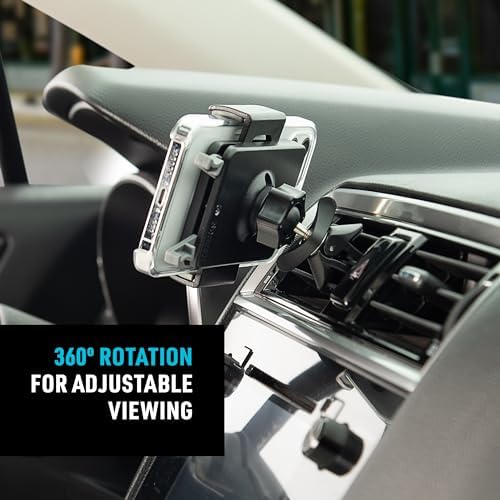 Nite IZE Squeeze Universal Vent Mount - Phone Mount for Car Vent - Sturdy Phone Mount & Holder with Ball Joint - Black