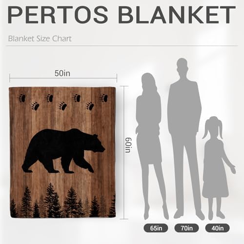 Jekeno Bear Throw Blanket Gifts for Kids Teen Adult 50"x60" - Image 4