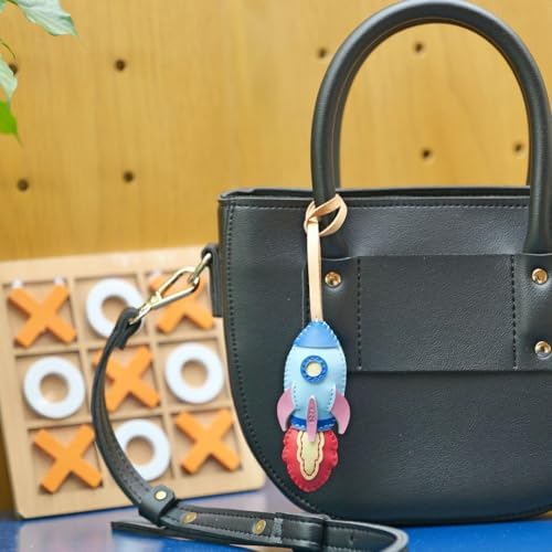 Universe Leather Bag Charm - Unique Purse Charm Keychain for Backpacks