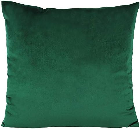 VAKADO Christmas Emerald Green Velvet Throw Pillow Covers 24x24 Set of 2 - Image 2