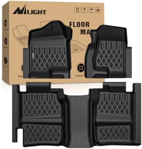 Nilight TPE Floor Mats for Chevy Silverado GMC Sierra Extended Cab