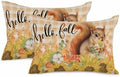Fall Pillow Covers 12x20 Inch Set of 2, Thanksgiving Decorations Squirrel Sunflower Outdoor Throw Pillow Covers, Plaid Leaf Autumn Holiday Square Pillowcases for Patio Sofa Couch Bedroom Decorative by JasmineM