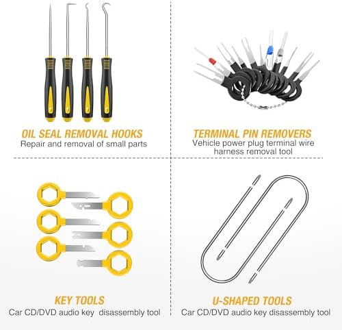 GOOACC 200Pcs Trim Removal Tool Auto Push Pin Bumper Retainer Clip Set - Image 6