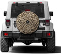 KiuLoam Hipster Leopard Cheetah Print Spare Tire Cover with Backup Camera Hole Universal Sunscreen Waterproof Wheel Covers for Trailer RV SUV Truck and Many Vehicles (15" for Diameter 27"-29")