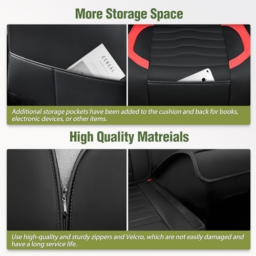 Nilight Car Seat Covers Custom Fit 2008-2024 Toyota Tundra Full Set